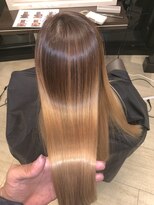 ライフ 忍ケ丘店(Lyfe)&nbsp;艶髪ロングミルクティーカラー_髪質改善ストレートTOKIO_333
