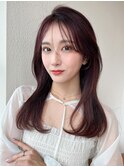 2wayバングでイメチェン!顔まわりレイヤーくびれヘアが人気◎