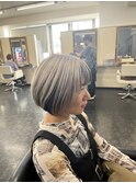 アンブレラカラー　白髪ぼかし　ホワイト
