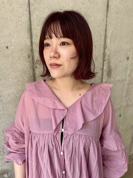 ハル 円山(HARU) deep red bob