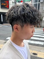 メッシュハイライトスパイラルパーマツイストパーマツーブロック