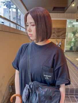 サロン シー(salon sea) salon sea 奥村　前髪なしぱつっとボブ