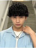 波巻き/スパイラルパーマツイストスパイラルメンズカットウルフ