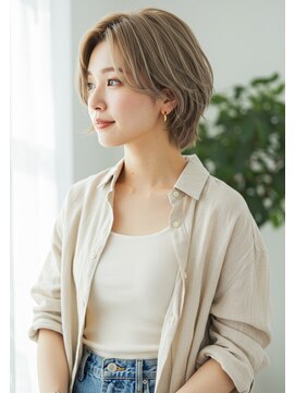 フルショウ 栄店(FURUSHO) パールベージュ/アッシュブロンド/バタフライカット/小顔ヘア