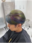 フェザーパーマグレーフェザーショートサーフカール波打ちパーマ