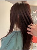 髪質改善カラー，ピンクブラウン，ツヤカラー【草加】