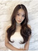 ☆オリーブグレー/韓国レイヤーカット/マロンベージュ/黒髪/小顔