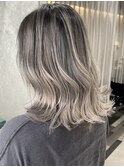 【Labimani】ホワイトミルクティーバレイヤージュ