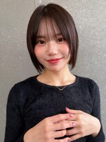 ロンドワン 三宮元町(Lond one)&nbsp;ボブ/切りっぱなしボブ/タッセルボブ/ダークグレー/ミニボブ