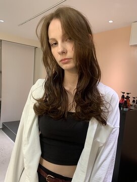 ペレ 原宿(PELE) ダークパープルナチュラルショート夏のヘアアレンジ原宿