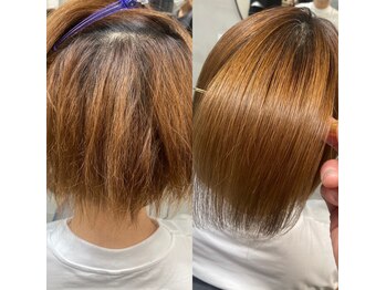 シュシュ レア 大槻店(CHOUCHOU_LEA)の写真/大人女性の髪のお悩みに応える《プレミアム髪質改善ストレート》を導入！髪表面のパヤ毛や広がりに◎