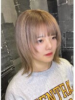 アース いわき店(HAIR&MAKE EARTH)&nbsp;ゴールドブロンド×外はねボブ