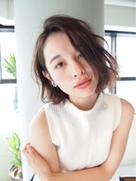 ナヌーク シブヤ(nanuk shibuya) ルーズなクセ毛風質感ショートボブ×ダークアッシュルミエール◇