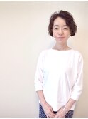 アップバングが潔い平巻きショート！