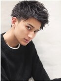 20代30代40代◎黒髪ツーブロックアップバング