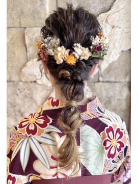 クレドガーデン 西新井店(CRED GARDEN) 成人式 卒業式 振袖 袴 ヘアセット/アレンジ編みおろし/西新井y