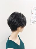 20代30代40代大人ショートボブウルフカットグレージュ前髪カット