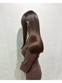 黒髪/グレージュカラー/ココアベージュ/ヘルシーロング/表参道