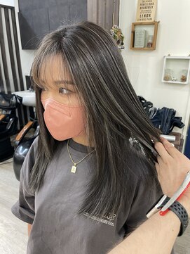 エトラ 渋谷店(etora) ハイライトカラー ダークグレージュケアブリーチ