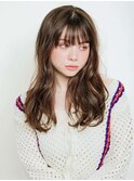 ミディアムヘア/ショコラベージュ/ボブルフ/新宿駅