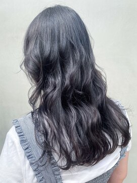 アイティーバイアルバム 藤沢店(IT by ALBUM) アッシュブラックレイヤーロングブルーグレージュ_ba505871