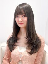 ベレーザ 渋谷(BELEZA)&nbsp;9738黒髪グレージュ髪質改善アッシュブラック内巻きワンカール