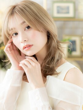 カバーヘア ブリス 北浦和(COVER HAIR bliss) 外国人風イヤリングカラーモテくびれミディa北浦和10代20代30代