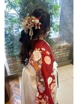 ファーレンピュアスウィート(fahren-pure-suite)&nbsp;袴スタイル編み込みハーフアップ