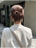 薬院　顔まわりレイヤーカット　ヘアセット　ブリーチなしカラー
