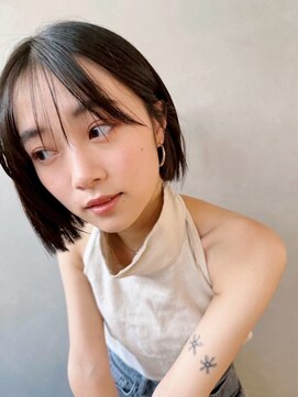 パーク(PARK) 【PARK】顎ラインボブ×アッシュブラック