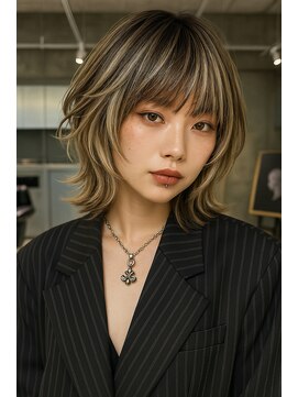 アフューズバイストゥー(Vfuse by StueW) ウルフレイヤー×ボブ/髪質改善/ブリーチ/ケアブリーチ/カラー