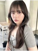 【MINX】顔まわり似合わせカット+暗めカラーロング_表参道