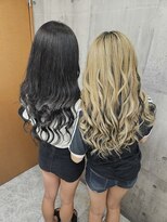 ヘアメイク フォックス 錦店(hair make FOX)&nbsp;ハイライト風エクステ/巻き髪