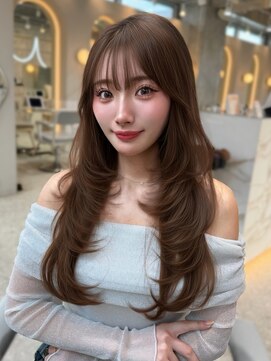 シーシンジュク 新宿南口(Sea shinjuku) オリーブグレー×小顔[ココアベージュ/黒髪/くらげヘアー]