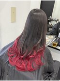 ネオンレッドグラデーションカラー