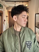 グラッドマンズカットクラブ 立川(GLADMAN'S CUT CLUB)&nbsp;スパイキーショートアップバングツーブロック立川メンズカット