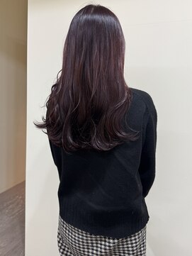 ヒントステーション(HINTSTATION) 〈浅草 半個室〉ワインレッド×ウェーブ巻き