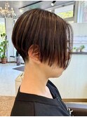 宇都宮ショートボブショートカット白髪ぼかしハイライト白髪染め