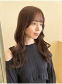 【snuw_ayano】くすみベージュ/シースルーバング/小顔カット