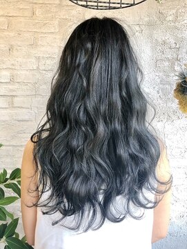 濃厚 ブルーグレー 暗髪カラー L エイミー Aimy のヘアカタログ ホットペッパービューティー
