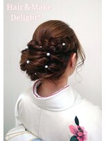 ヘアーアンドメイク ディライト(Hair&Make Delight)&nbsp;着物のアップスタイル