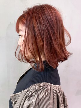 アイティー バイ アルバム 浦和店(IT by ALBUM) ピンクブラウン外ハネボブ_ハイライトカラー_ba247801