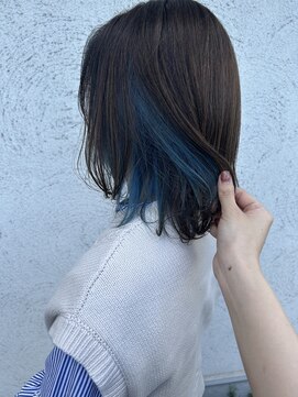 バース ヘアデザイン(Birth hair design) インナーカラーサファイアブルー