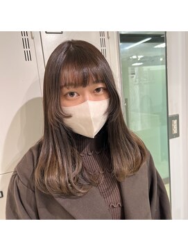 アッシュ 吉祥寺店(Ash) 【赤みを消す】お顔周りレイヤー×オリーブベージュ