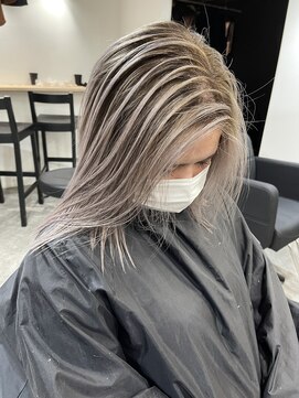 ラフ(LAFF) #バレイヤージュ#グレージュカラー#ボブウルフ#ココアベージュ