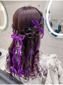 ハーフアップ／心斎橋ヘアセット