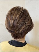 ハイライトショートヘア