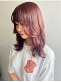 ブリーチなしダブルカラー×ラベンダーピンク