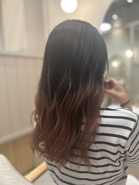 シダ(sida) ピンクブラウングラデーション