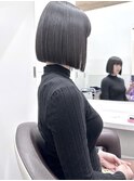 多毛でもできる切りっぱなしボブ